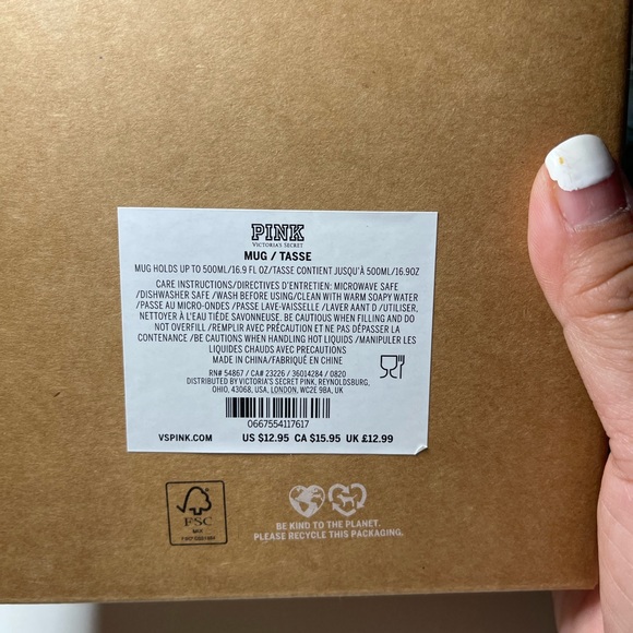 Pink mug green - Picture 3 of 3